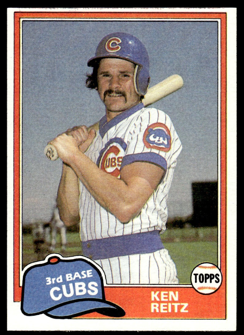 1981 Topps Traded Ken Reitz Baseball Card Chicago Cubs #820