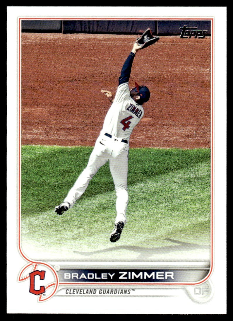 2022 Topps Baseball Card Bradley Zimmer Cleveland Guardians #407