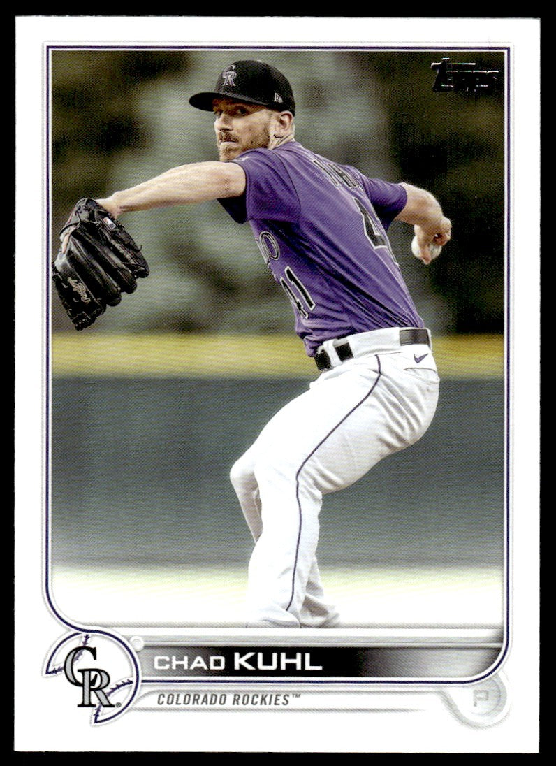 2022 Topps Baseball Card Chad Kuhl Colorado Rockies #US71