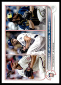 2022 Topps Baseball Card Zack Wheeler/Max Scherzer/Corbin Burnes #127