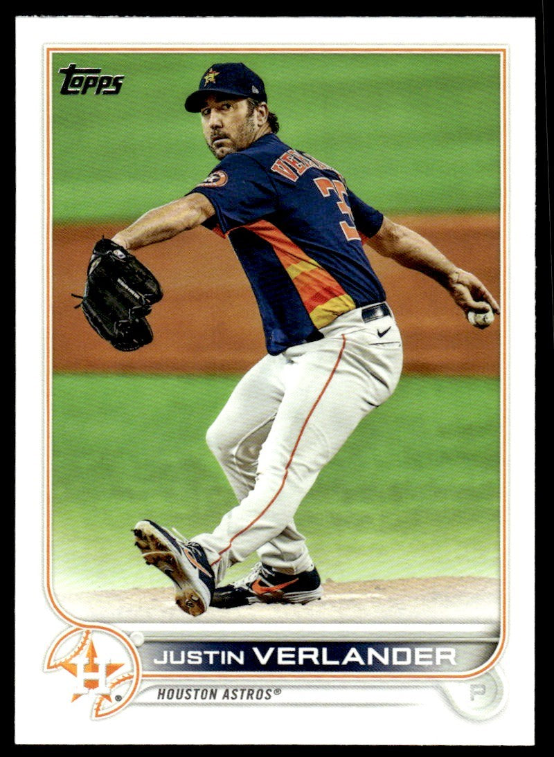 2022 Topps Baseball Card Justin Verlander Houston Astros #350