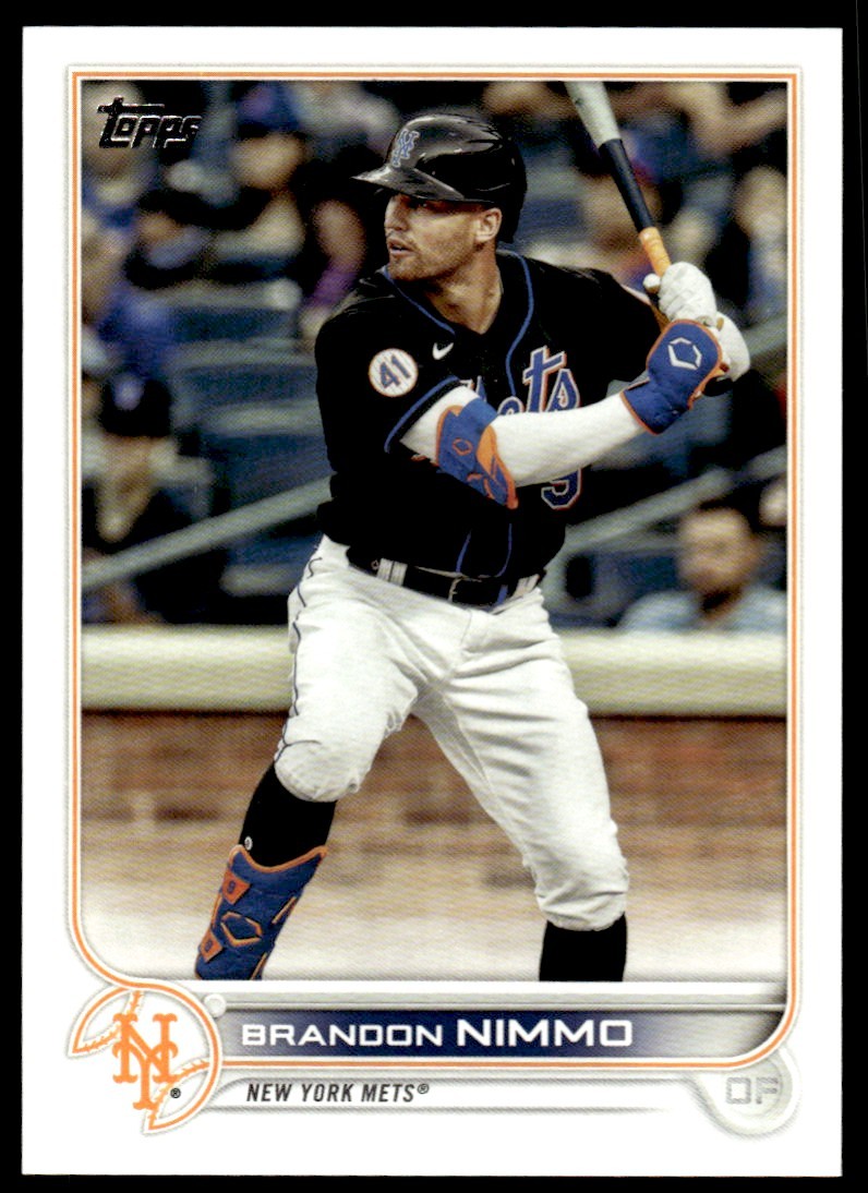 2022 Topps Baseball Card Brandon Nimmo New York Mets #344