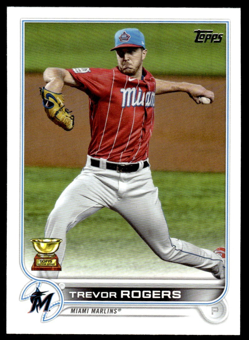 2022 Topps Baseball Card Trevor Rogers A Miami Marlins #24