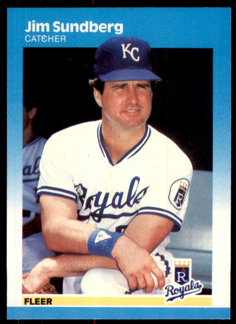 1987 Fleer Jim Sundberg . Kansas City Royals #382