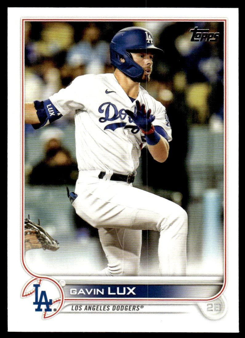 2022 Topps Baseball Card Gavin Lux Los Angeles Dodgers #389