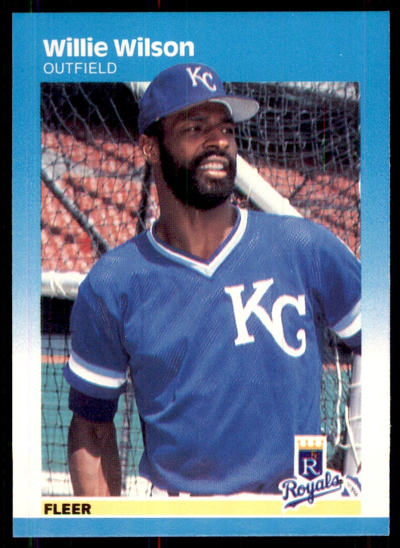 1987 Fleer Willie Wilson A Kansas City Royals #384