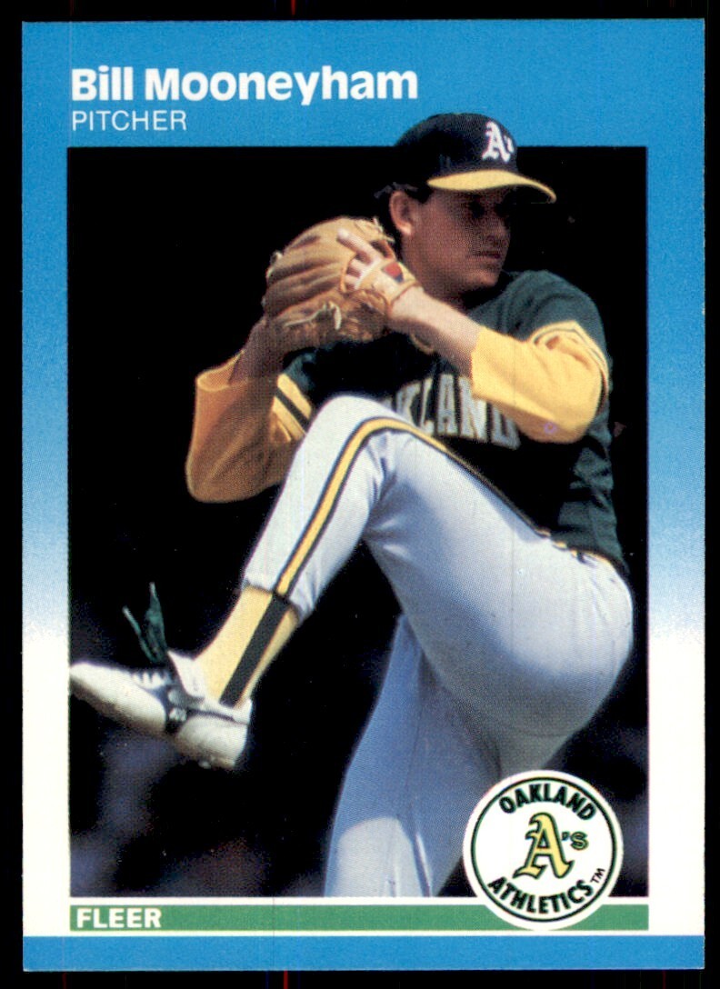 1987 Fleer Bill Mooneyham Rookie . Oakland Athletics #399