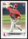 2022 Topps Baseball Card Chase Silseth Rookie Los Angeles Angels #US192