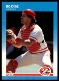 1987 Fleer Bo Diaz . Cincinnati Reds #200