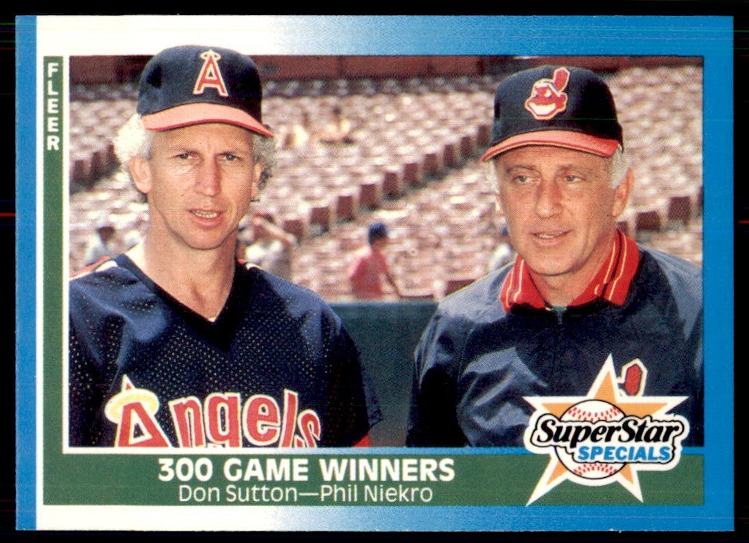 1987 Fleer Don Sutton/Phil Niekro California Angels/Cleveland Indians #626