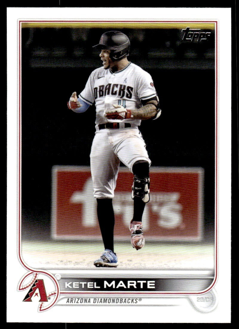 2022 Topps Baseball Card Ketel Marte B Arizona Diamondbacks #275