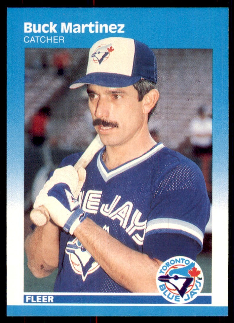 1987 Fleer Buck Martinez . Toronto Blue Jays #235