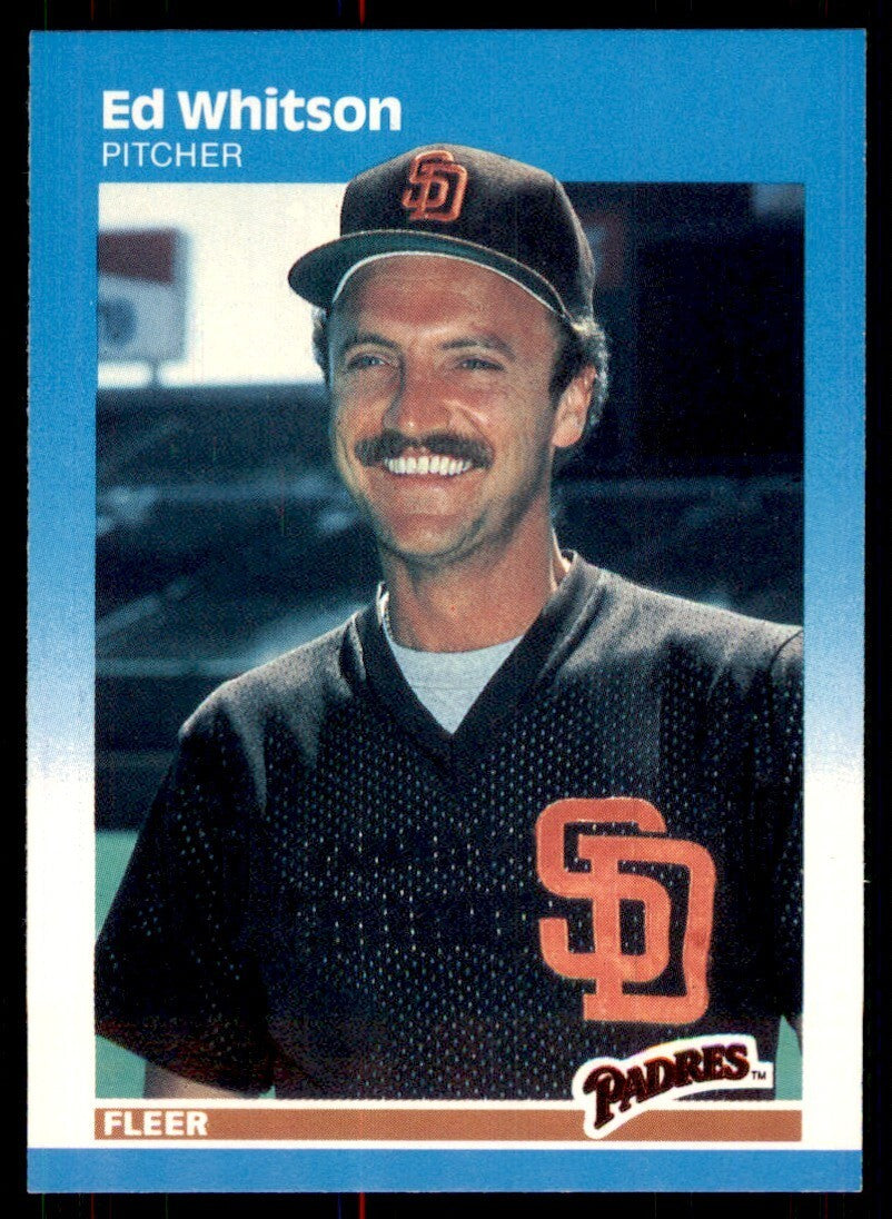 1987 Fleer Ed Whitson . San Diego Padres #434