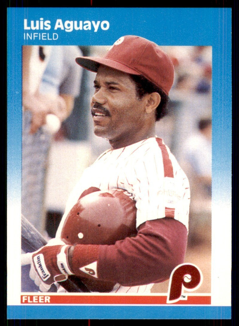 1987 Fleer Luis Aguayo Philadelphia Phillies #169