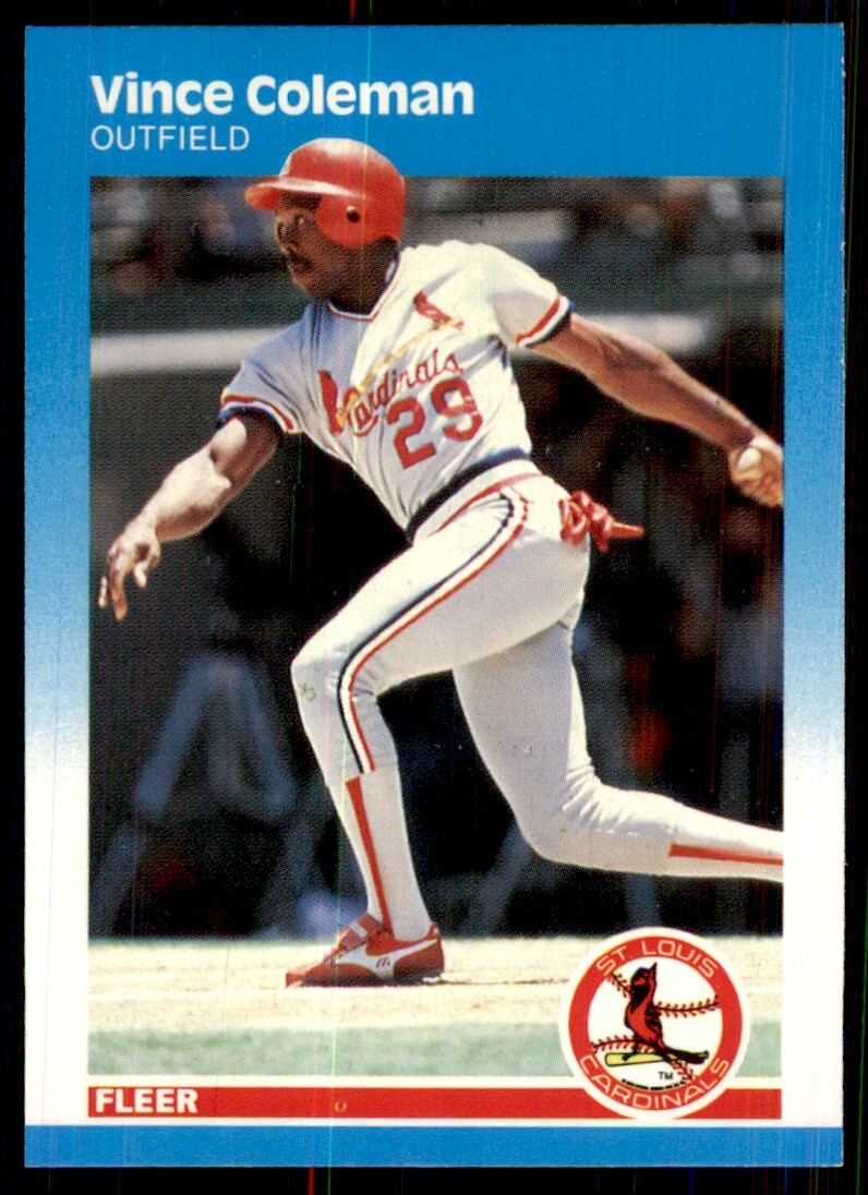 1987 Fleer Vince Coleman A St. Louis Cardinals #290