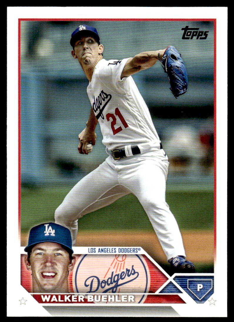 2023 Topps Walker Buehler Baseball Card Los Angeles Dodgers #391