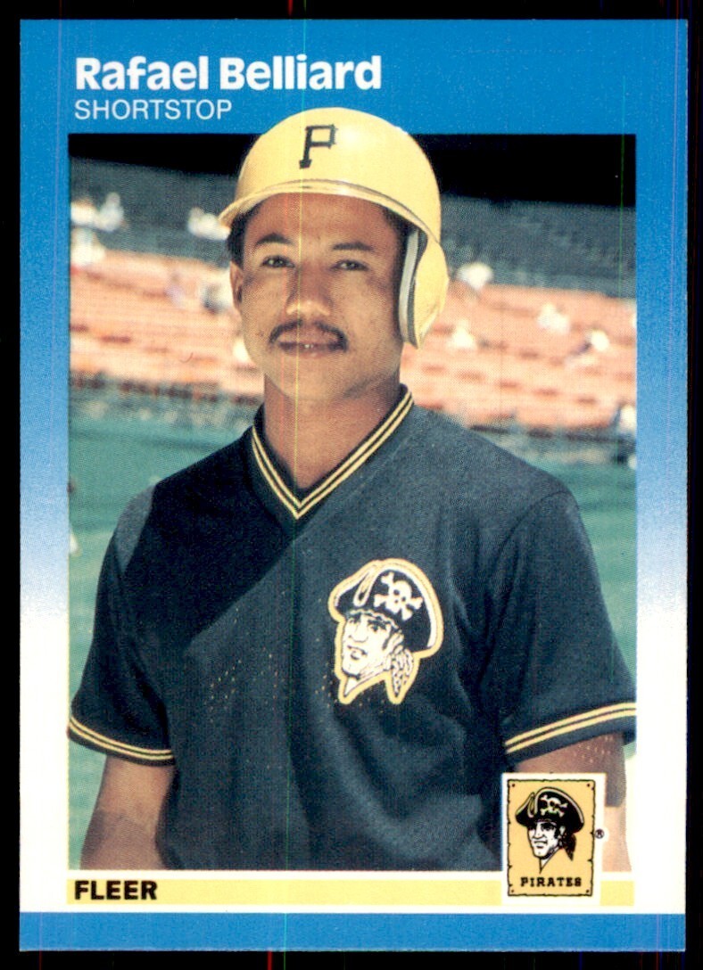 1987 Fleer Rafael Belliard Rookie B Pittsburgh Pirates #602