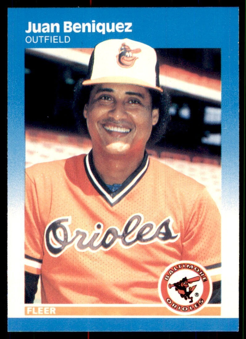 1987 Fleer Juan Beniquez A Baltimore Orioles #462