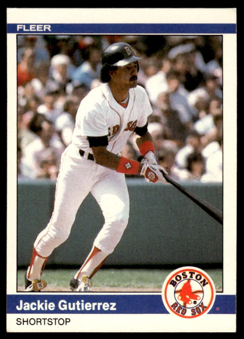1984 Fleer Update Jackie Gutierrez Baseball Card Boston Red Sox #U-47