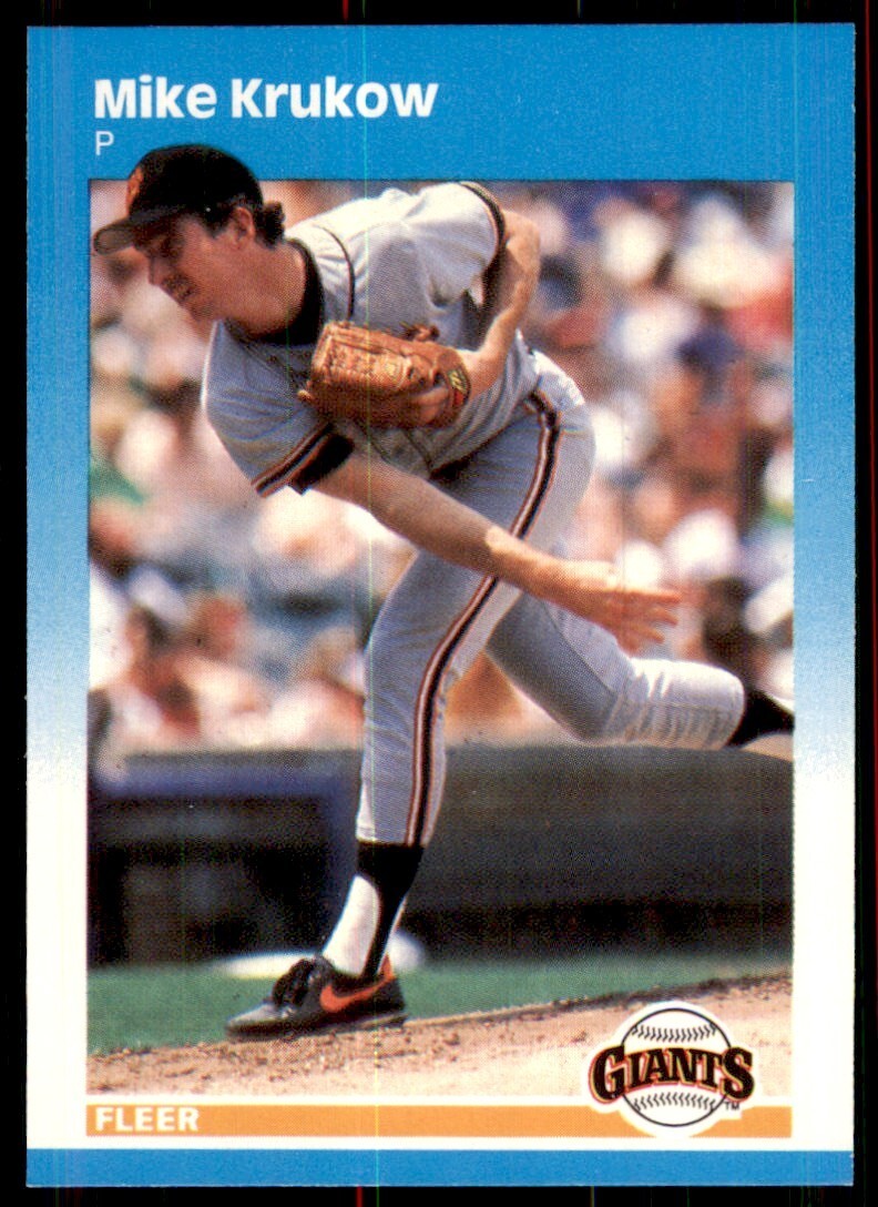 1987 Fleer Mike Krukow x San Francisco Giants #275