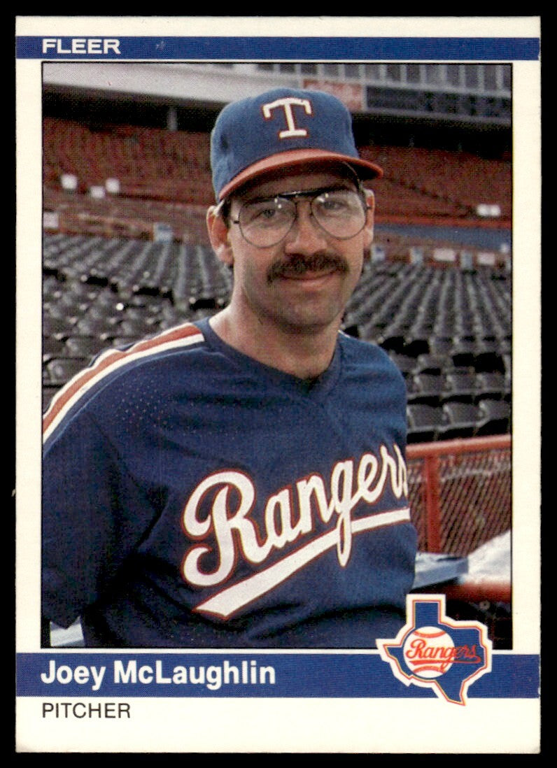 1984 Fleer Update Joey McLaughlin Baseball Card Texas Rangers #U-79