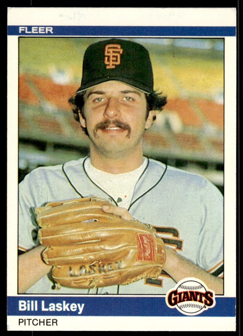 1984 Fleer Bill Laskey Baseball Card San Francisco Giants #376