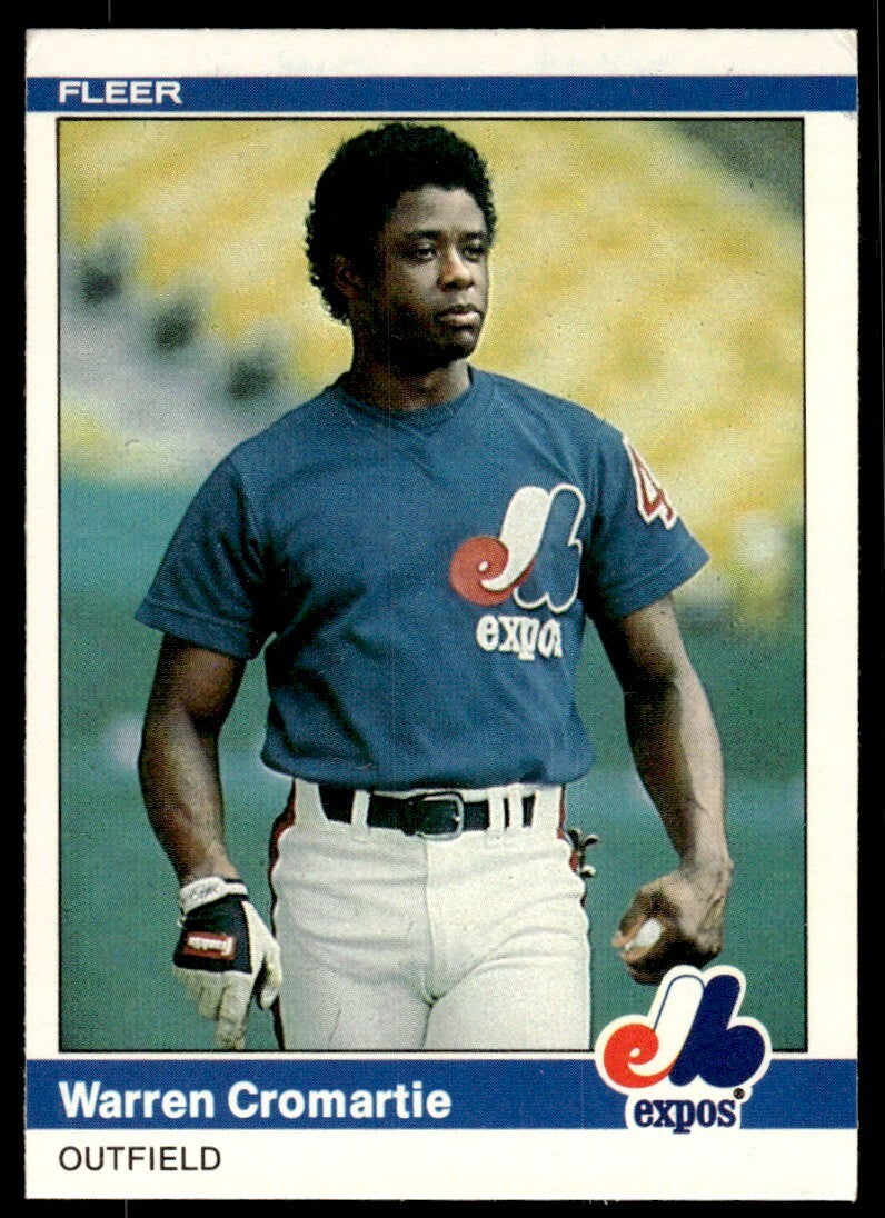 1984 Fleer Warren Cromartie Baseball Card Montreal Expos #272