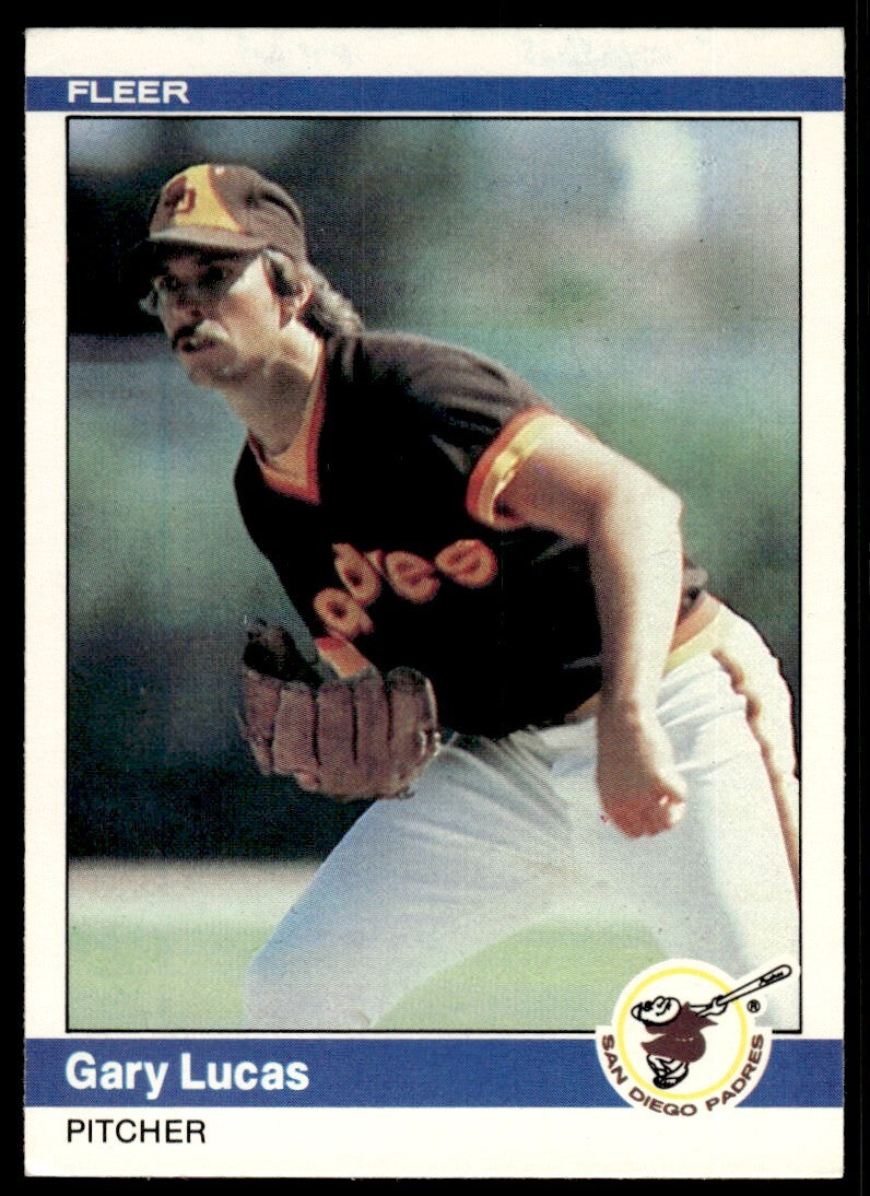 1984 Fleer Gary Lucas Baseball Card San Diego Padres #306