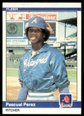 1984 Fleer Pascual Perez Baseball Card Atlanta Braves #188