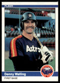 1984 Fleer Denny Walling Baseball Card Houston Astros #244