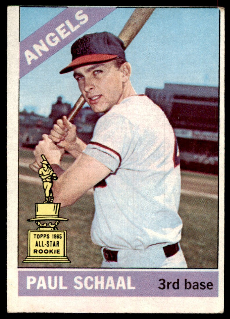 1966 Topps Baseball Card Paul Schaal California Angels #376