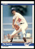 1984 Fleer Pat Zachry Baseball Card Los Angeles Dodgers #118