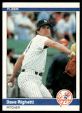 1984 Fleer Dave Righetti Baseball Card New York Yankees #139