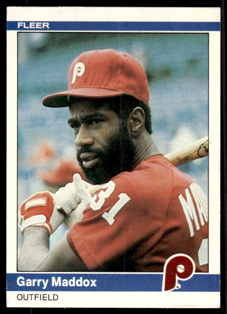 1984 Fleer Garry Maddox Baseball Card Philadelphia Phillies #39