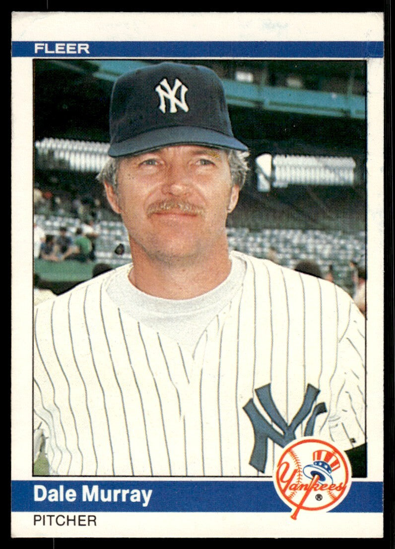 1984 Fleer Dale Murray Baseball Card New York Yankees #134