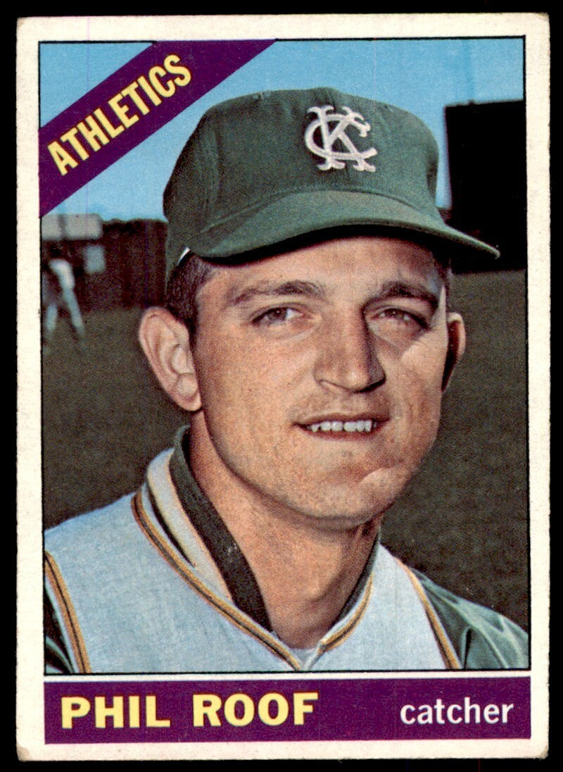 1966 Topps Baseball Card Phil Roof A Kansas City Athletics #382