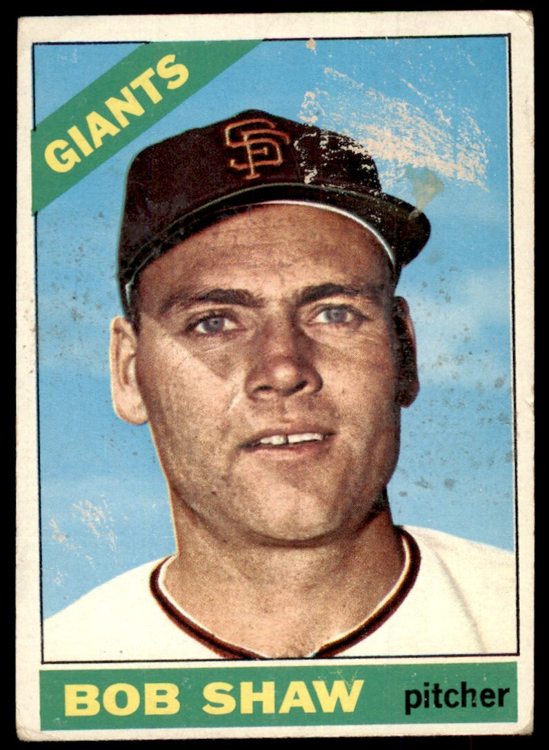 1966 Topps Baseball Card Bob Shaw San Francisco Giants #260