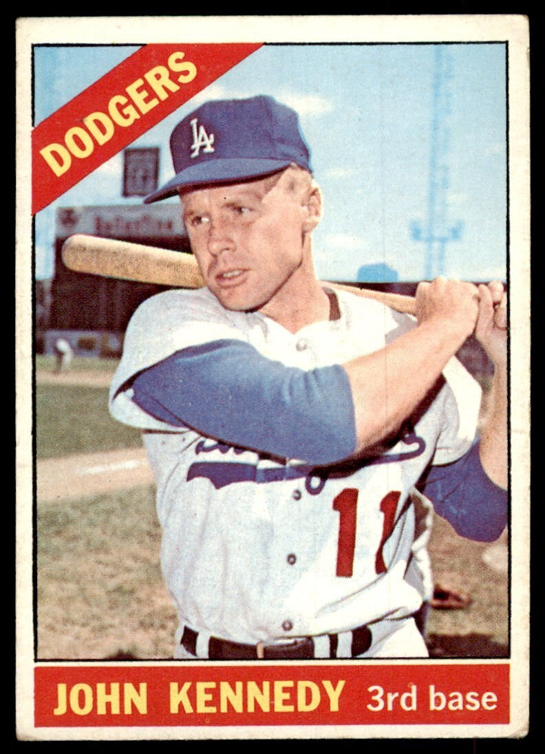 1966 Topps Baseball Card John Kennedy G Los Angeles Dodgers #407
