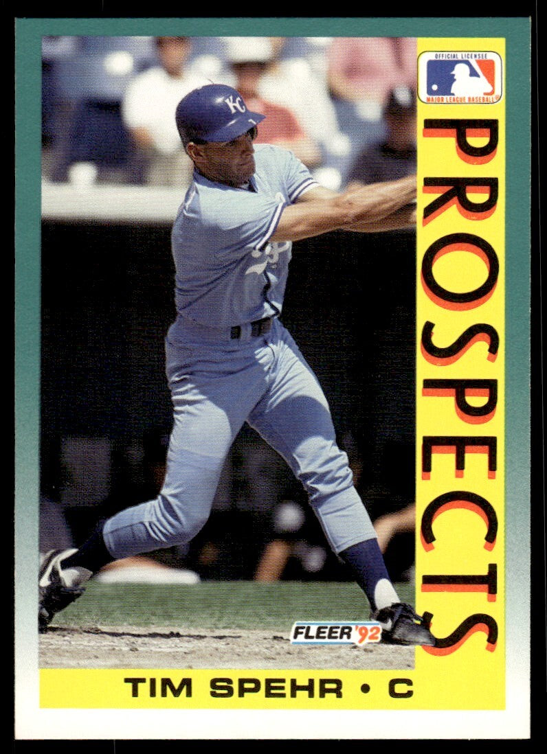 1992 Fleer Tim Spehr Baseball Card Kansas City Royals #674