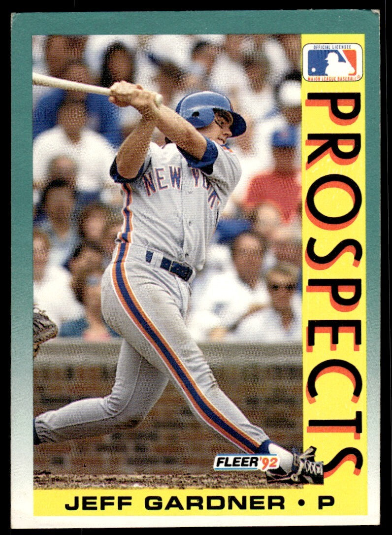 1992 Fleer Jeff Gardner Baseball Card New York Mets #675