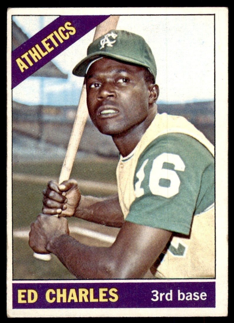 1966 Topps Baseball Card Ed Charles C Kansas City Athletics #422