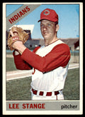 1966 Topps Baseball Card Lee Stange F Cleveland Indians #371