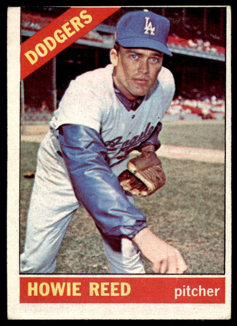 1966 Topps Baseball Card Howie Reed B Los Angeles Dodgers #387