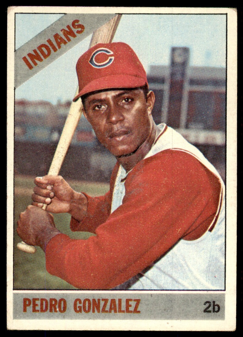 1966 Topps Baseball Card Pedro Gonzalez F Cleveland Indians #266