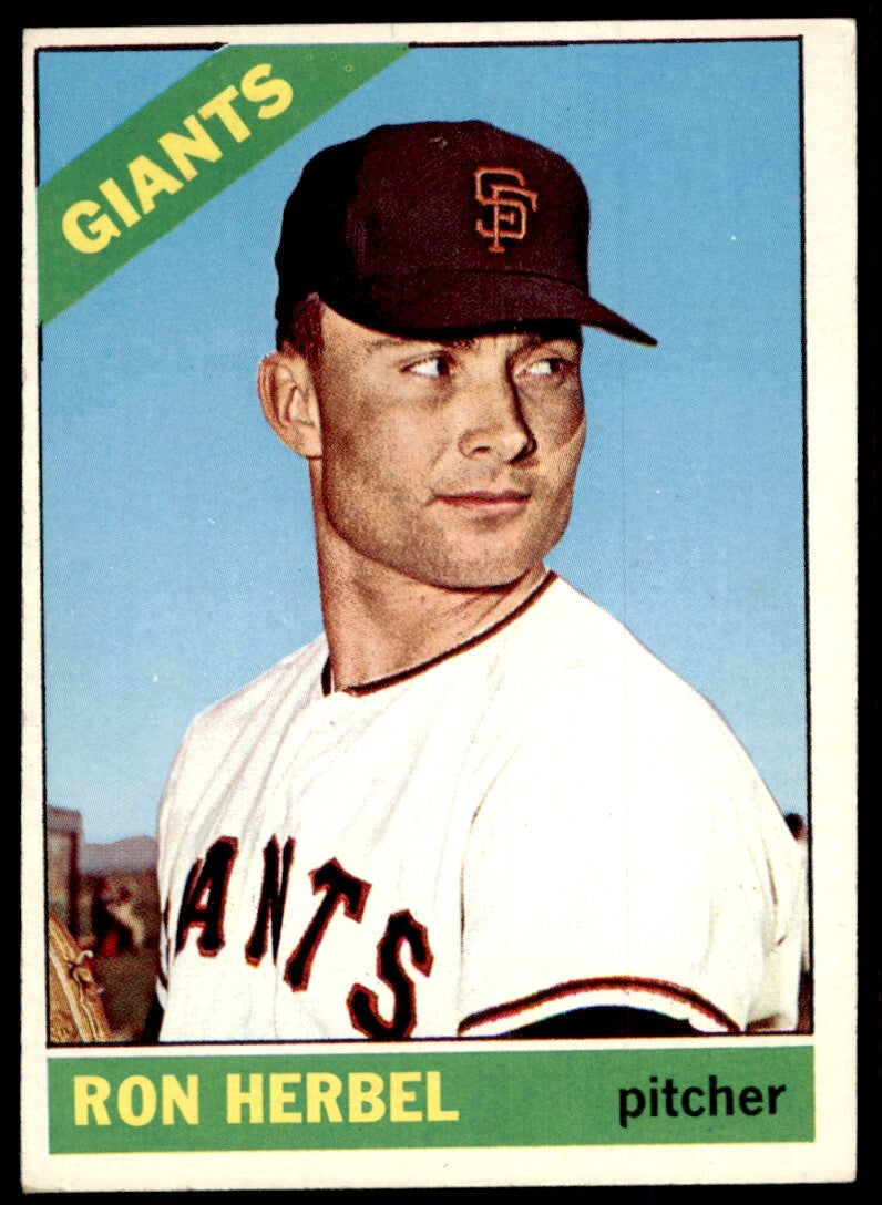 1966 Topps Baseball Card Ron Herbel F San Francisco Giants #331