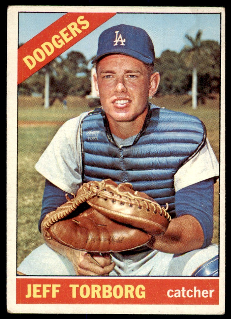 1966 Topps Baseball Card Jeff Torborg G Los Angeles Dodgers #257