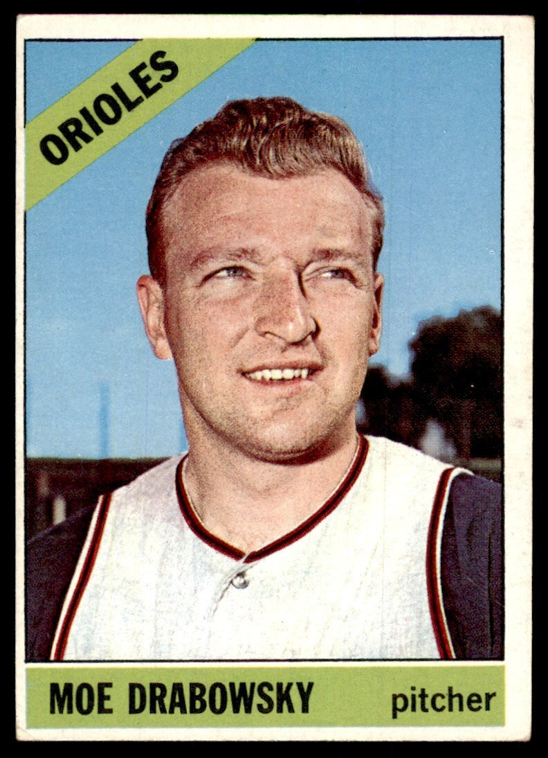 1966 Topps Baseball Card Moe Drabowsky Baltimore Orioles #291