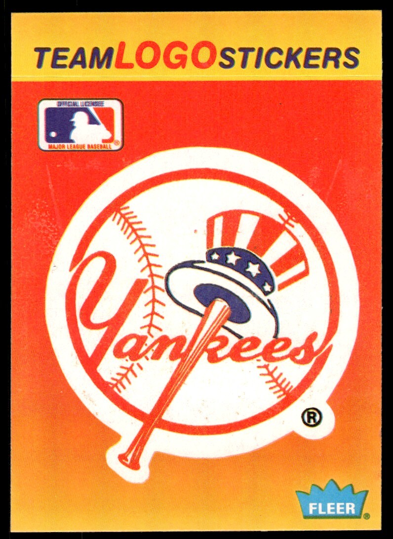 1991 Fleer Team Logo Stickers New York Yankees
