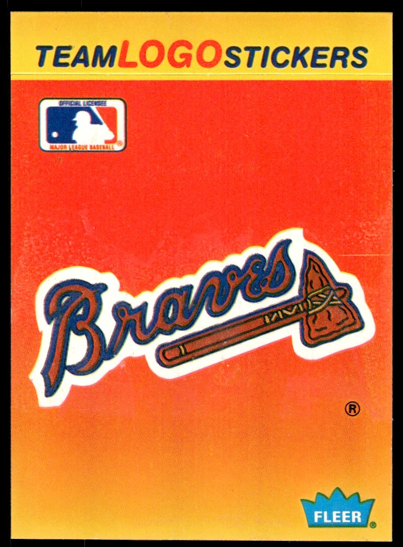 1991 Fleer Team Logo Stickers Atlanta Braves D