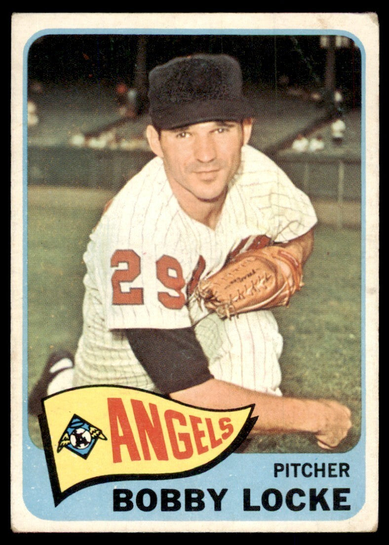 1965 Topps Baseball Card (Damaged) Bobby Locke Los Angeles Angels #324